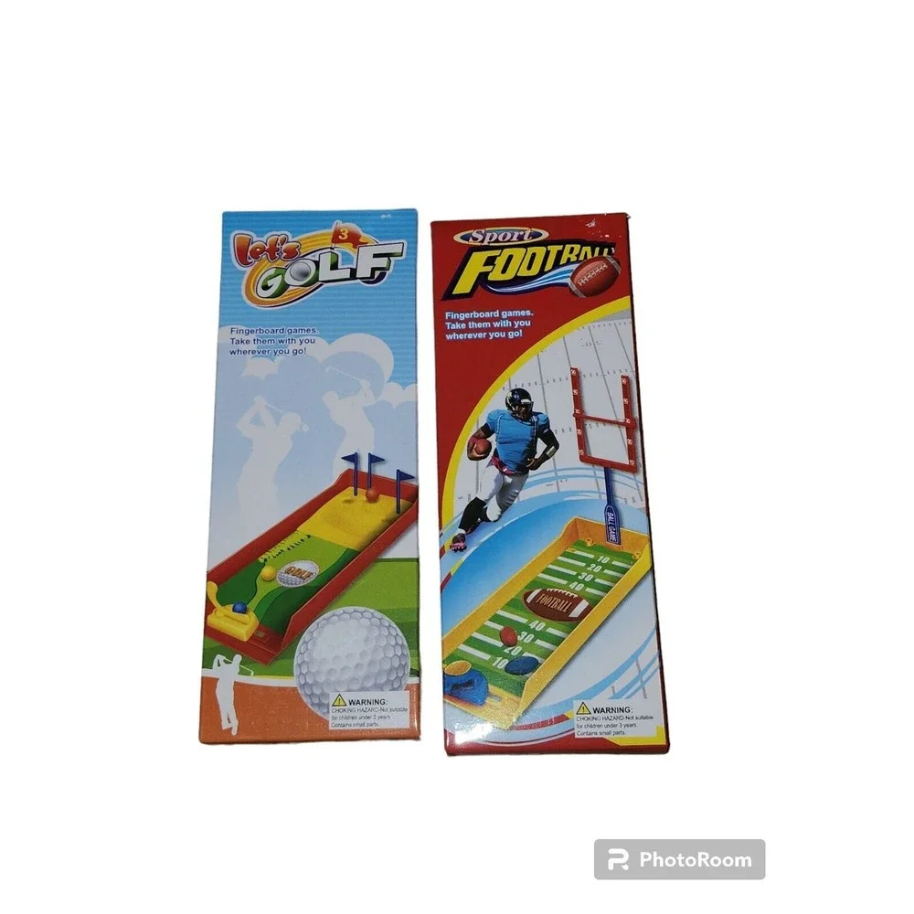 Let's Golf & Sport Football Fingerboard Games Tabletop Fun‎ Travel Size